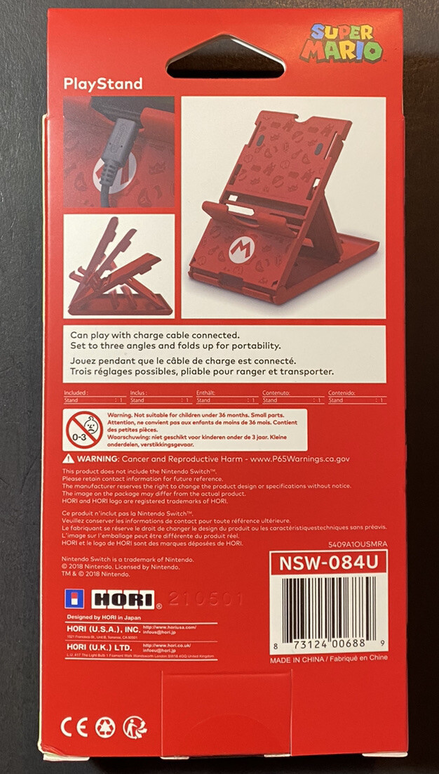 Official Nintendo Switch Play Stand [ Mario Edition ] NEW