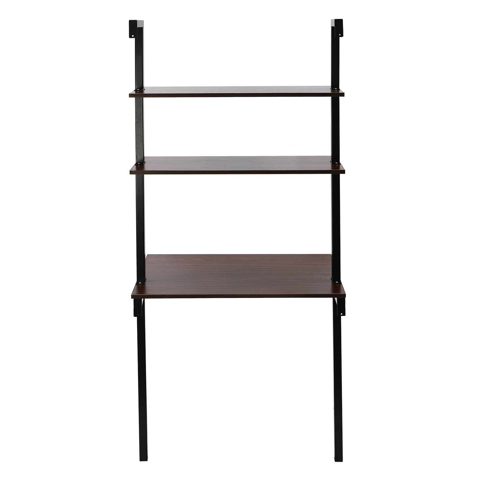 Wall Mount Writing Table Space-saving Desk With Storage Bookshelf Floating Shelf