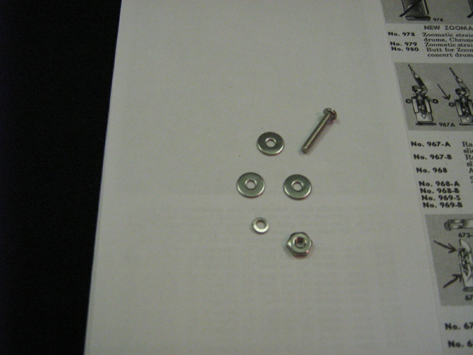 Slingerland Snare Drum Strainer / Butt End Mounting Hardware "Stainless" L@@K !