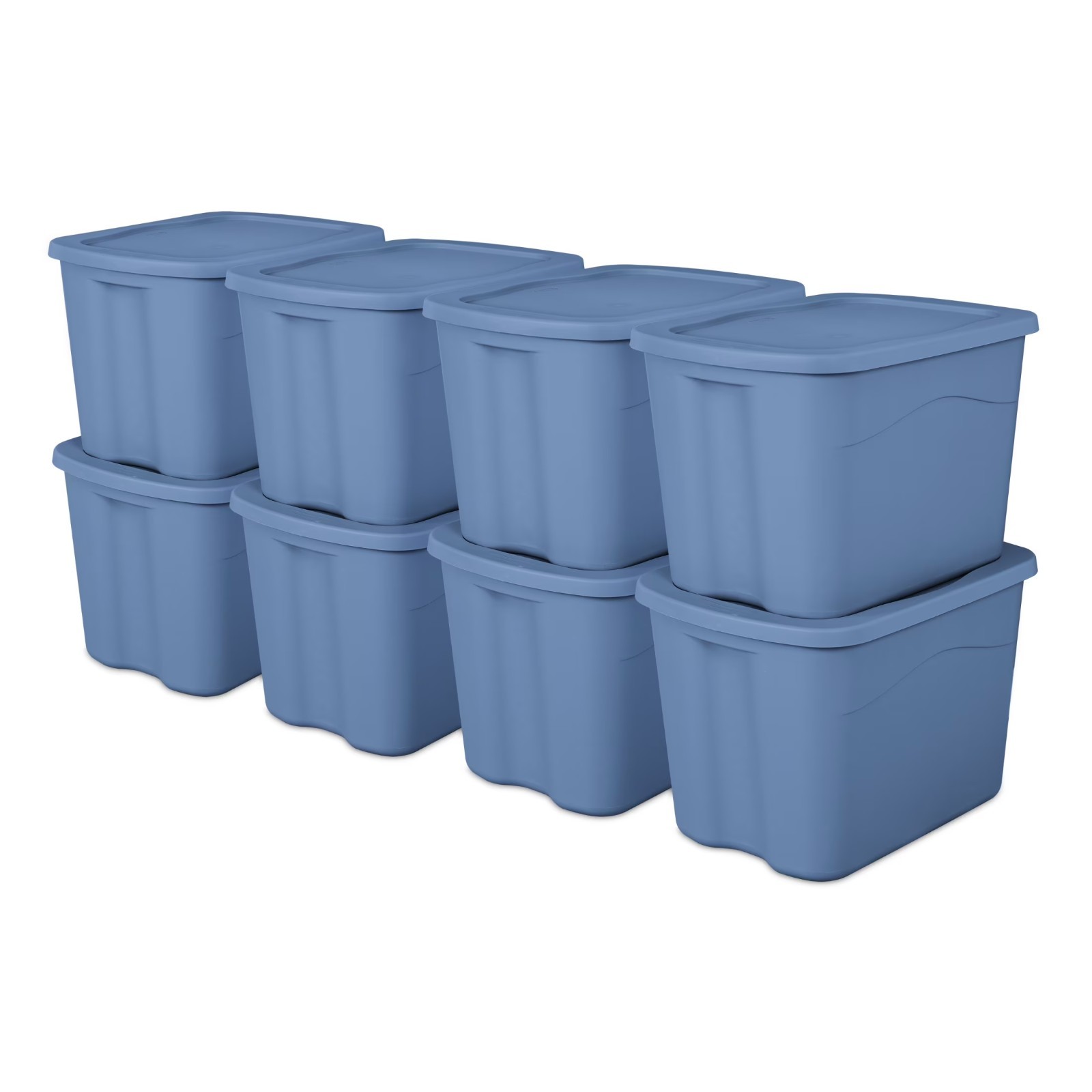 Sterilite Large Storage Bin, 18 Gallon Durable Plastic Storage Tote with Snap-on