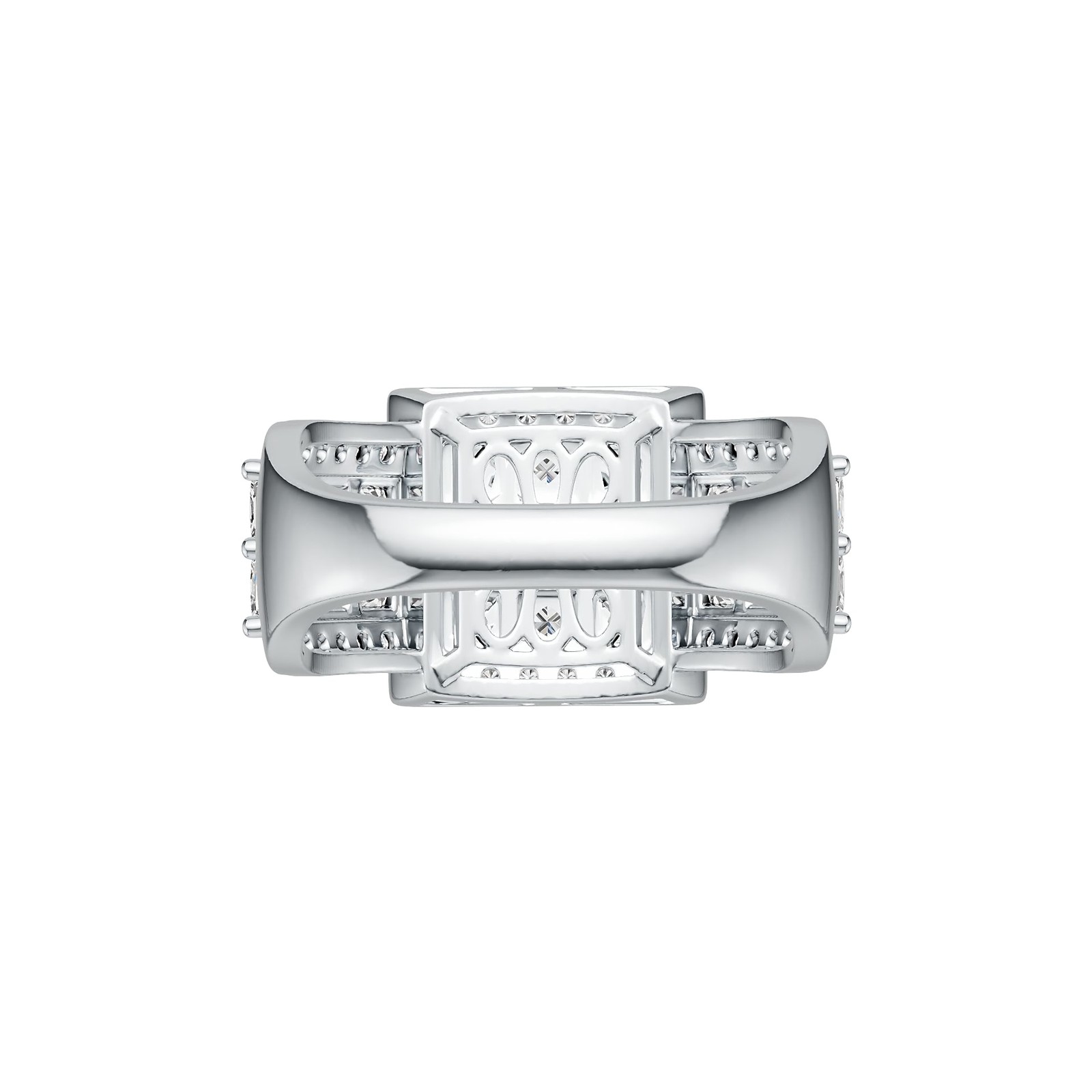 Sterling Silver Semi Mount Ring Setting Princess SQ 3X3mm