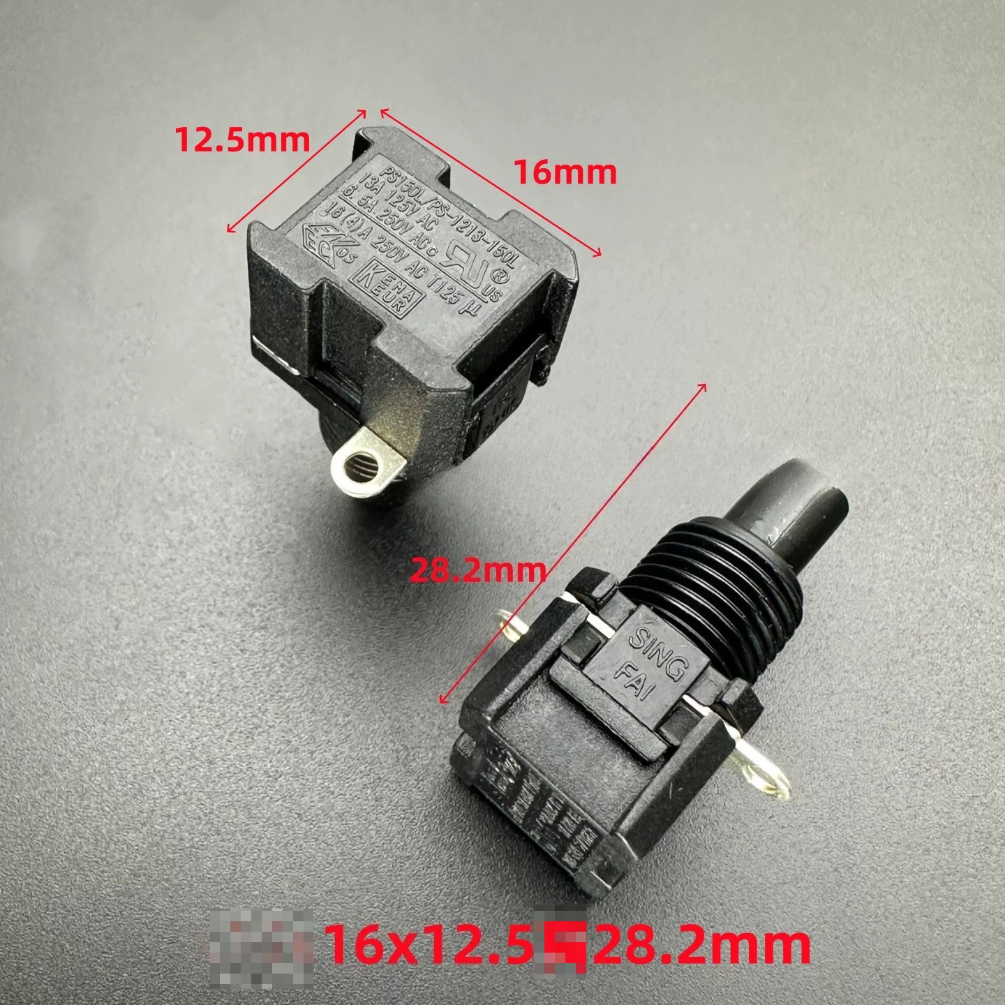 10PCS FOR SINGFAII PS150L/PS-1213-150L self-locking switch power button 2-pin