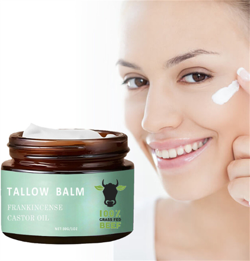 Tallow Balm Moisturizing Cream Frankincense Castor Oil 30g