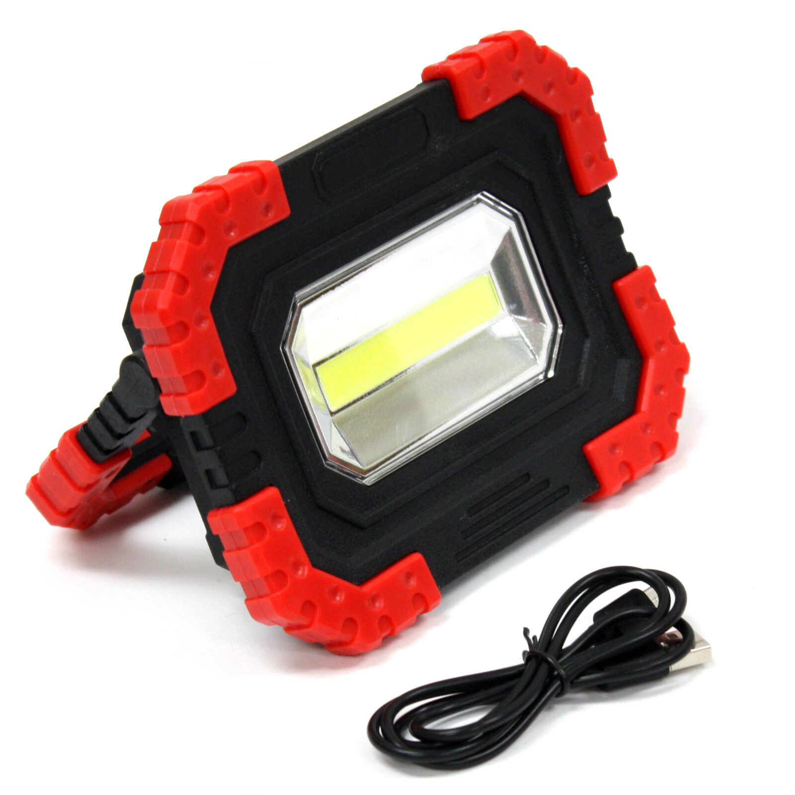 10w COB LED Rechargeable Cordless Flood Work Light Flashlight w/ 1A USB Charging