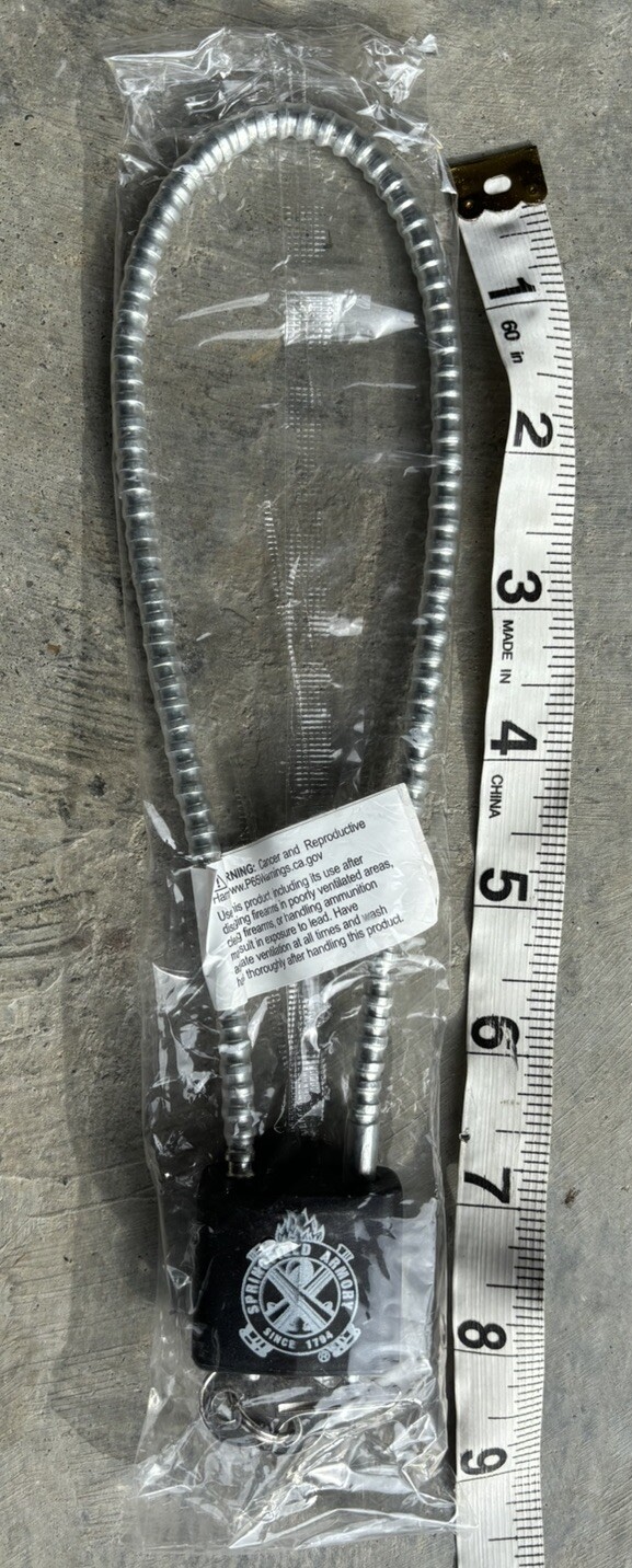 Springfield Armory Cable Gun Safety Lock Black, Silver 8 INCH 2 Keys NEW