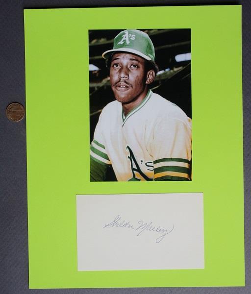 1977 Oakland A's Player Sheldon Mallory Signed Autographed Card & Photo Set +