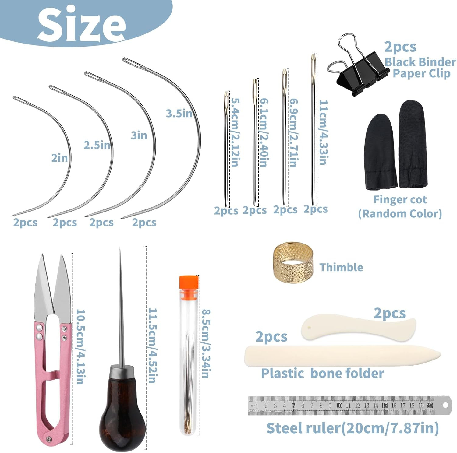 33 Pcs Book Binding Kits 4 Pcs Bone Folder Paper Creaser Paper Folding Tool Book