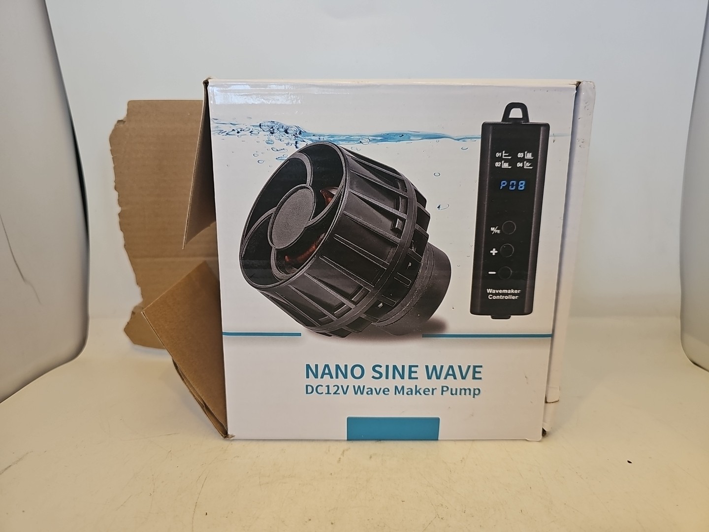 JEREPET 1050GPH Aquarium Wave Maker with Controller Mini DC12V 6W Powerhead