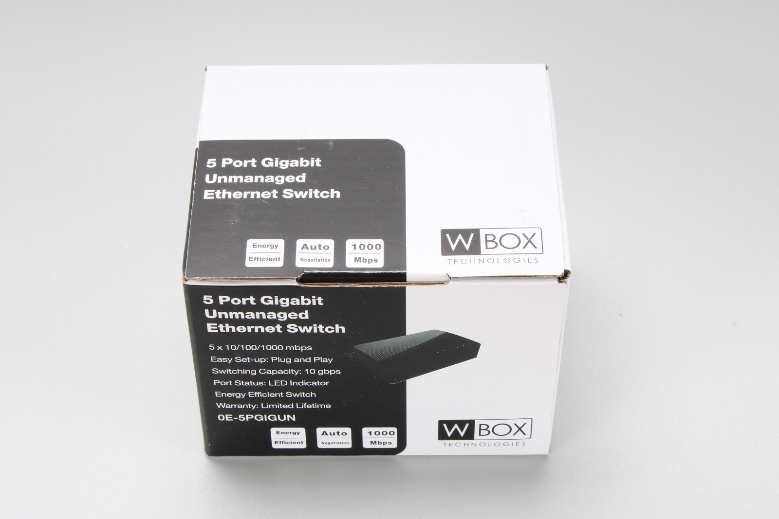 W Box 0E-5PGIGUN 5-Port Gigabit Unmanaged Ethernet Switch (Lot of 5) - NEW