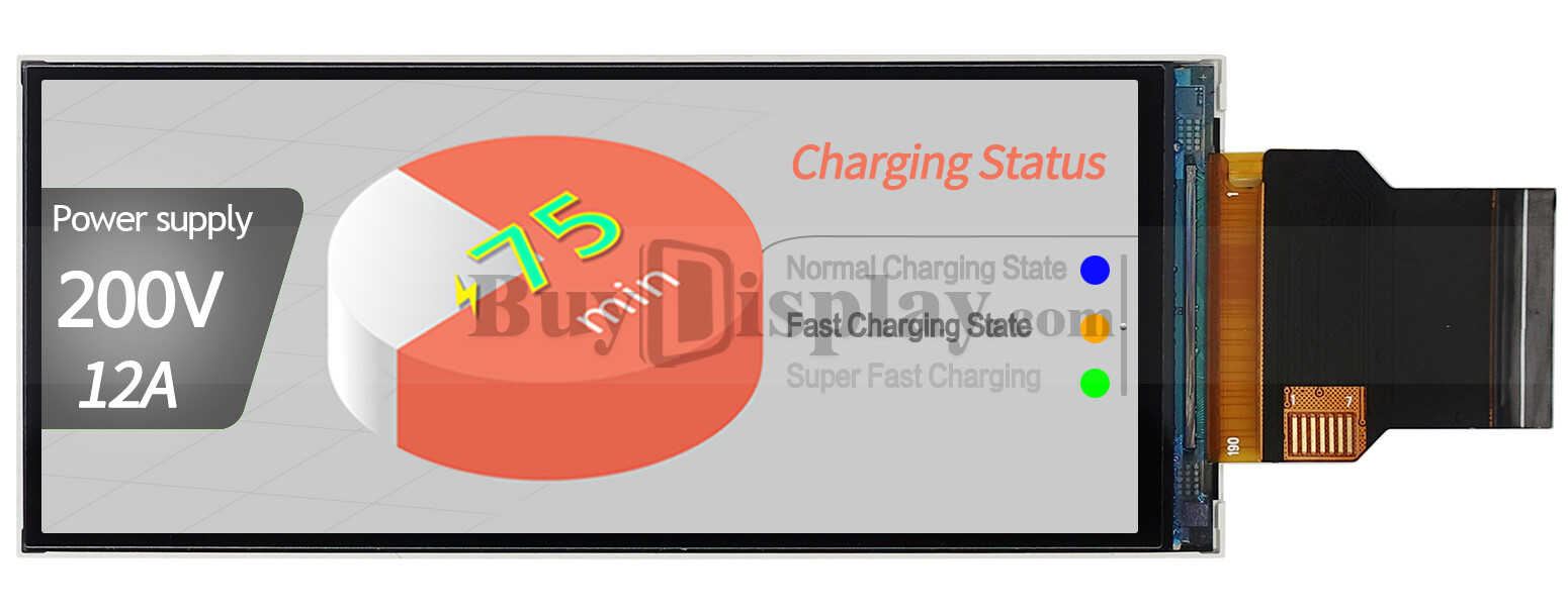 Bar Type 3.99 inch 400x960 IPS TFT LCD Display SPI+RGB Interface