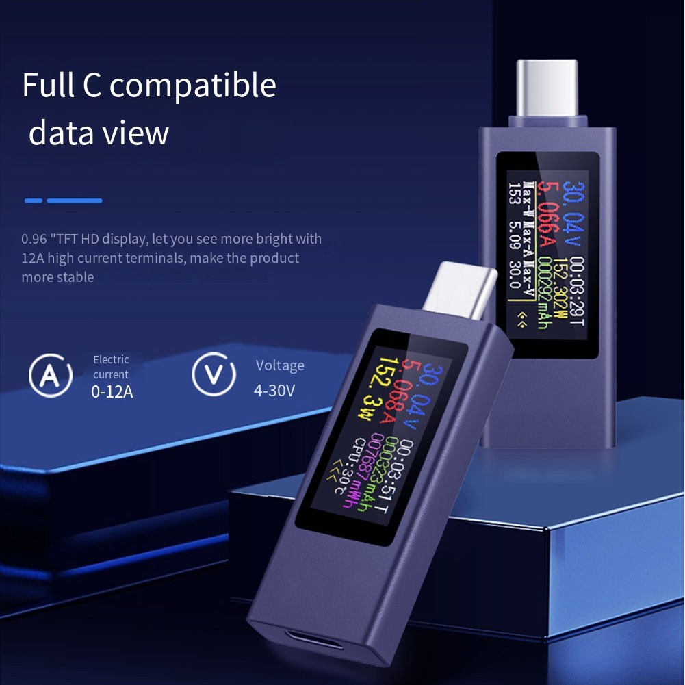 Tester Meter for Phone Charging Current Voltage Meter 2302C 240W