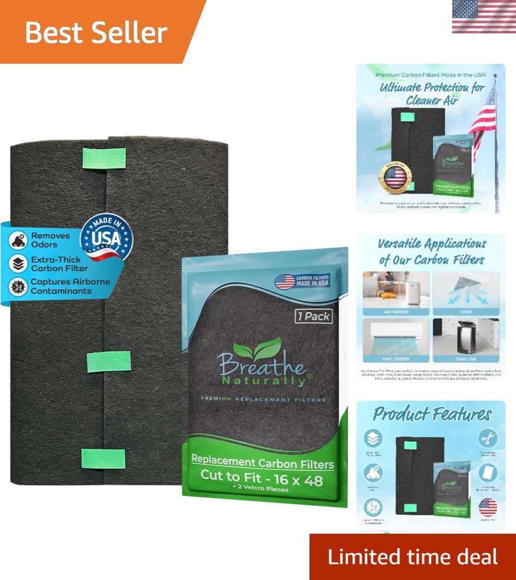 16x48 Universal Activated Carbon Air Filter - Superior Odor Neutralization