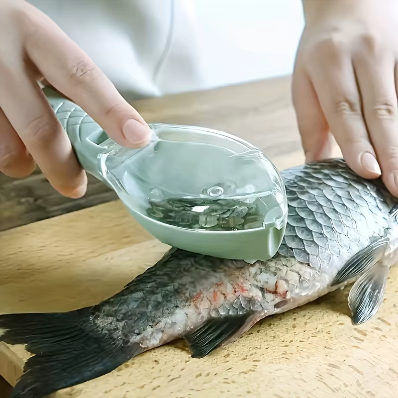 A Scale Removal Tool，Plastic Scales Scraper，Easy Cleaning Fish Skin Brush，Househ