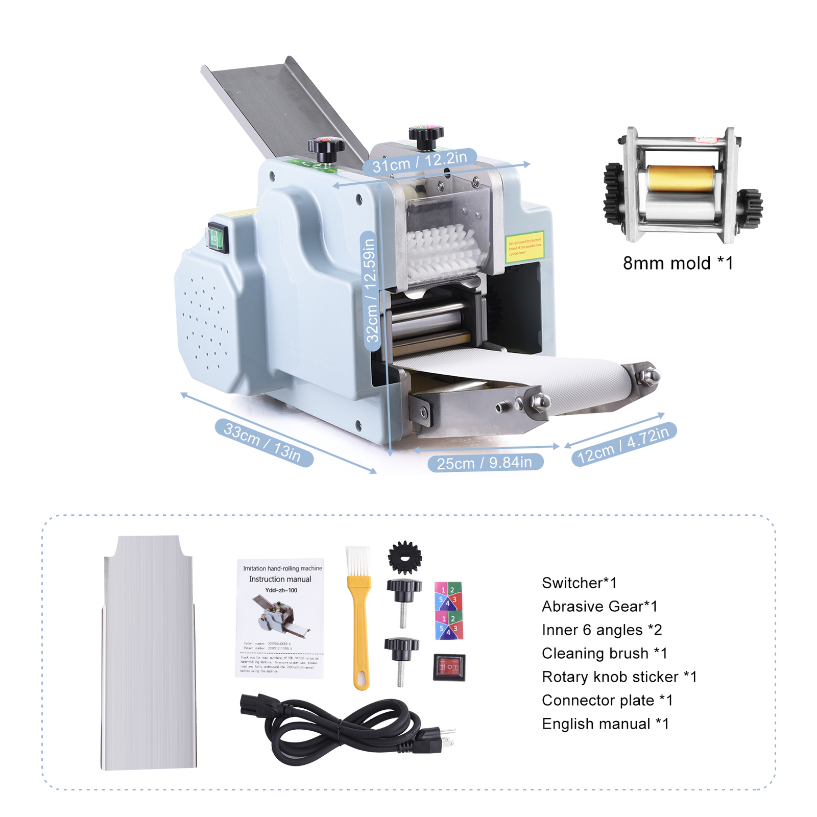 Automatic Dumpling Skin Machine 110V 140W 60 Pieces/Min Dumpling Wrapper Maker N
