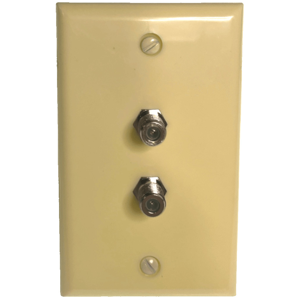 Ivory 2 Port F-81 Wall Plate