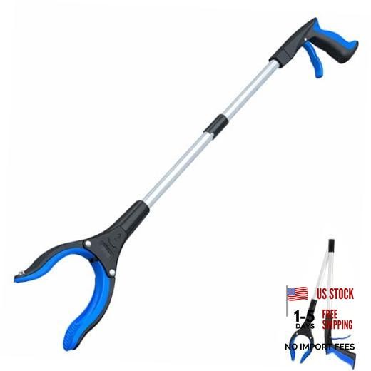 Grabber Reacher Tool - 32” Extra Long Foldable Gripper and Reaching Tool - Blue