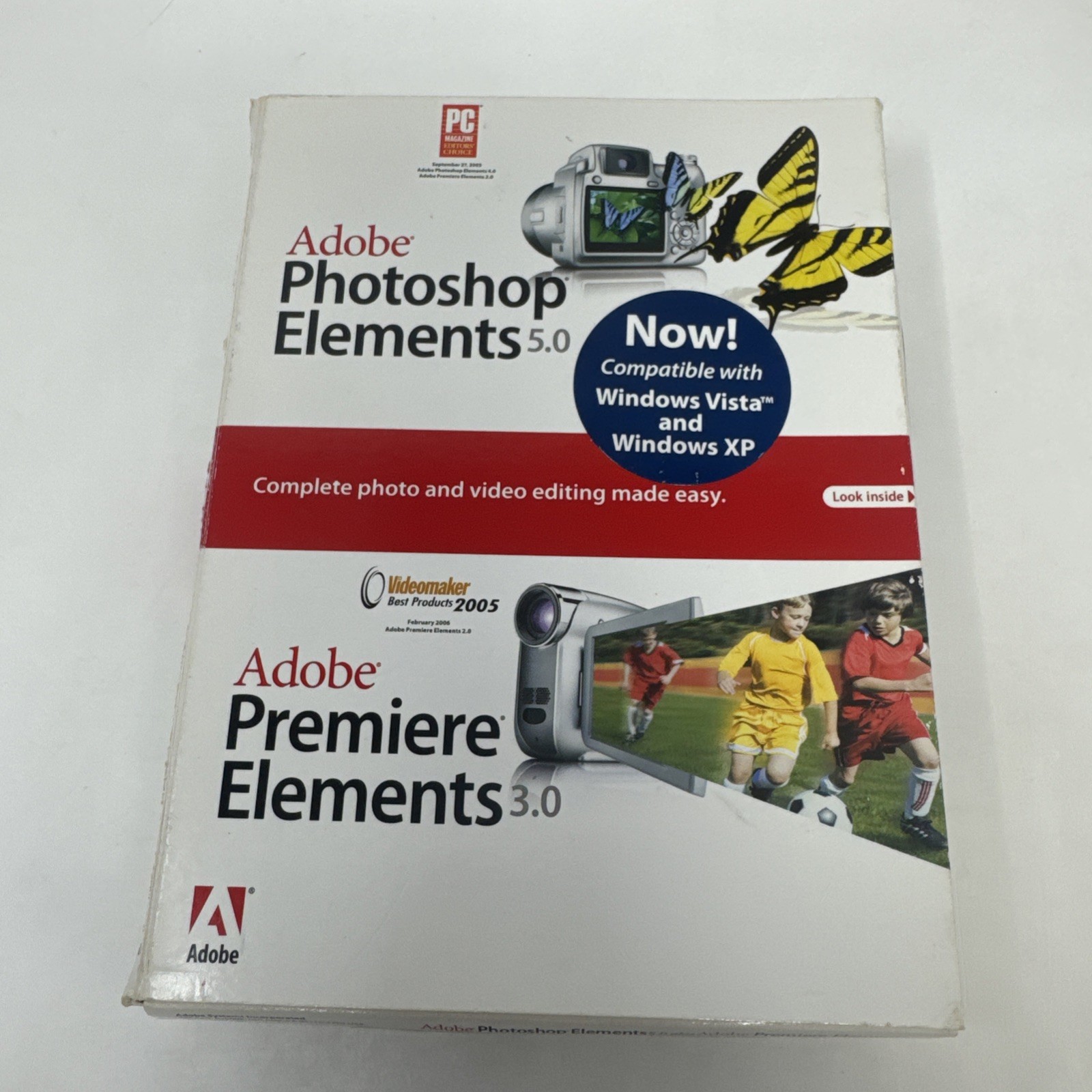 Adobe Photoshop Elements 5.0 & Adobe Premiere Elements 3.0! ~ Fast Shopping!