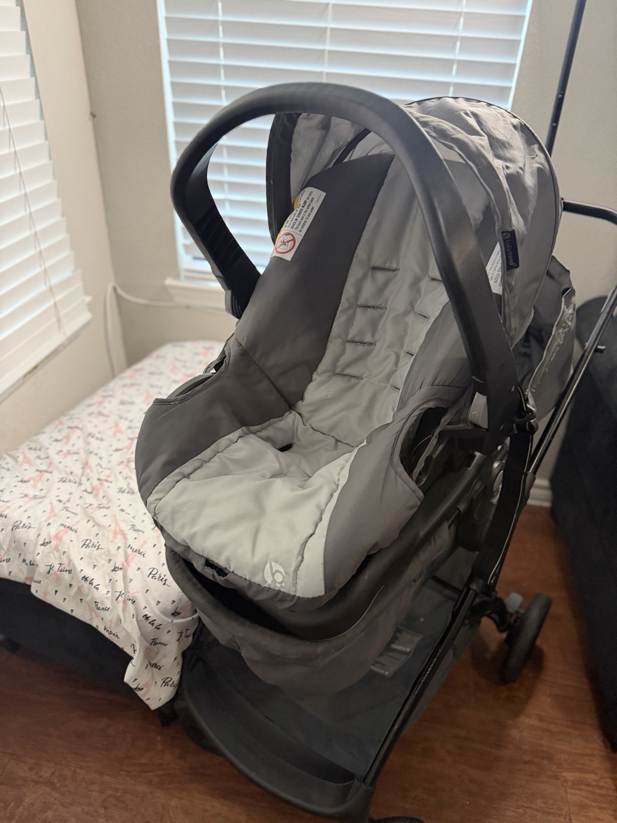 Baby Trend Single Travel System Stroller & Infant Car Seat Gray/Black Canopy