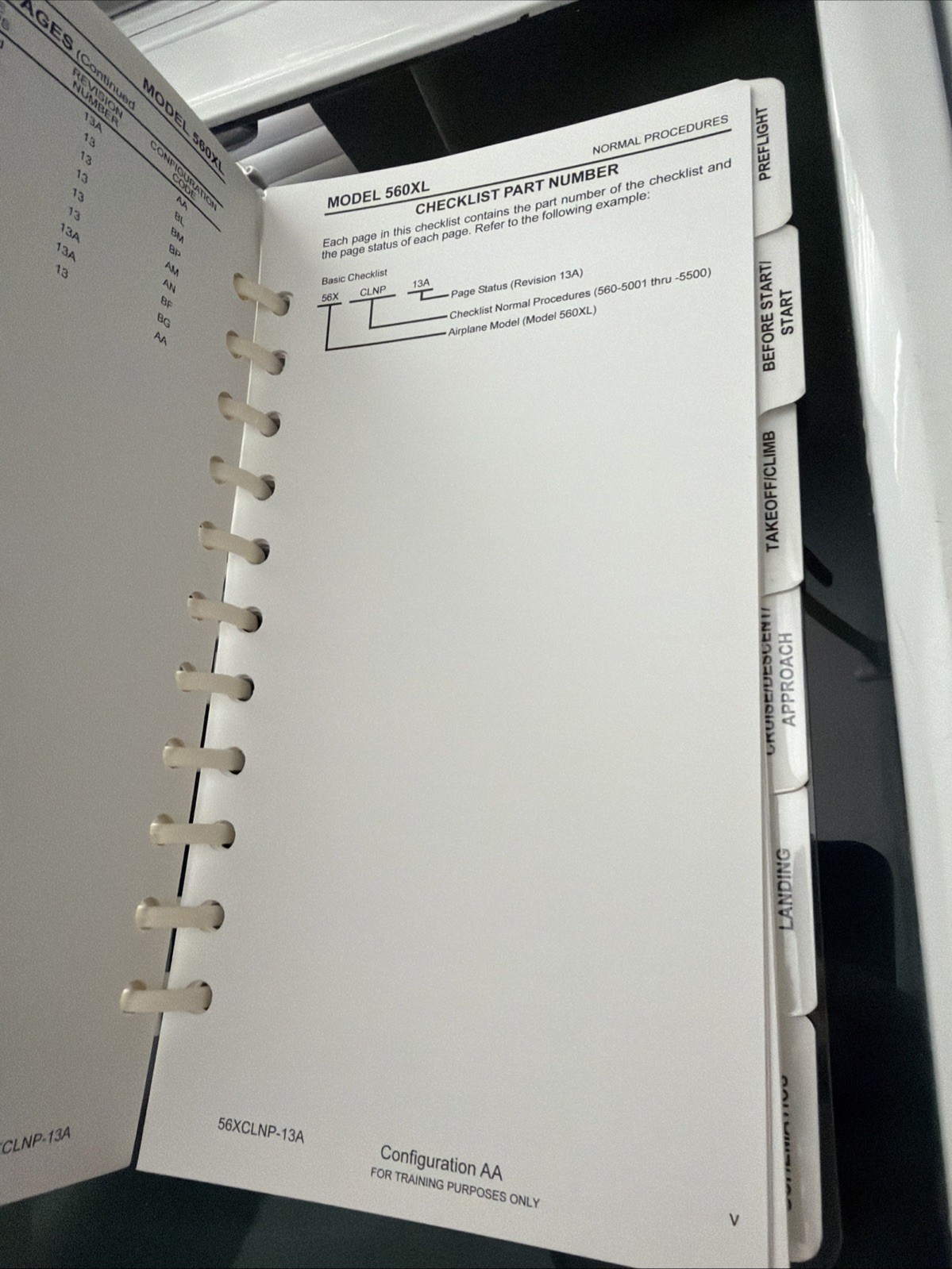 Cessna Citation Excel 560XL Pilot's Normal Procedures Checklist