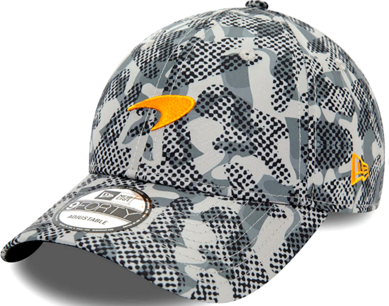 McLaren F1 Racing 2 Grays/Black Dots Camo Baseball Cap. Factory 2nd.