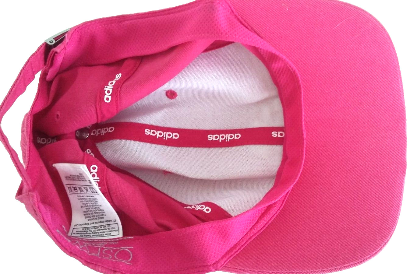 Adidas Women's Pink Baseball cap hat vintage style embroidered VGC