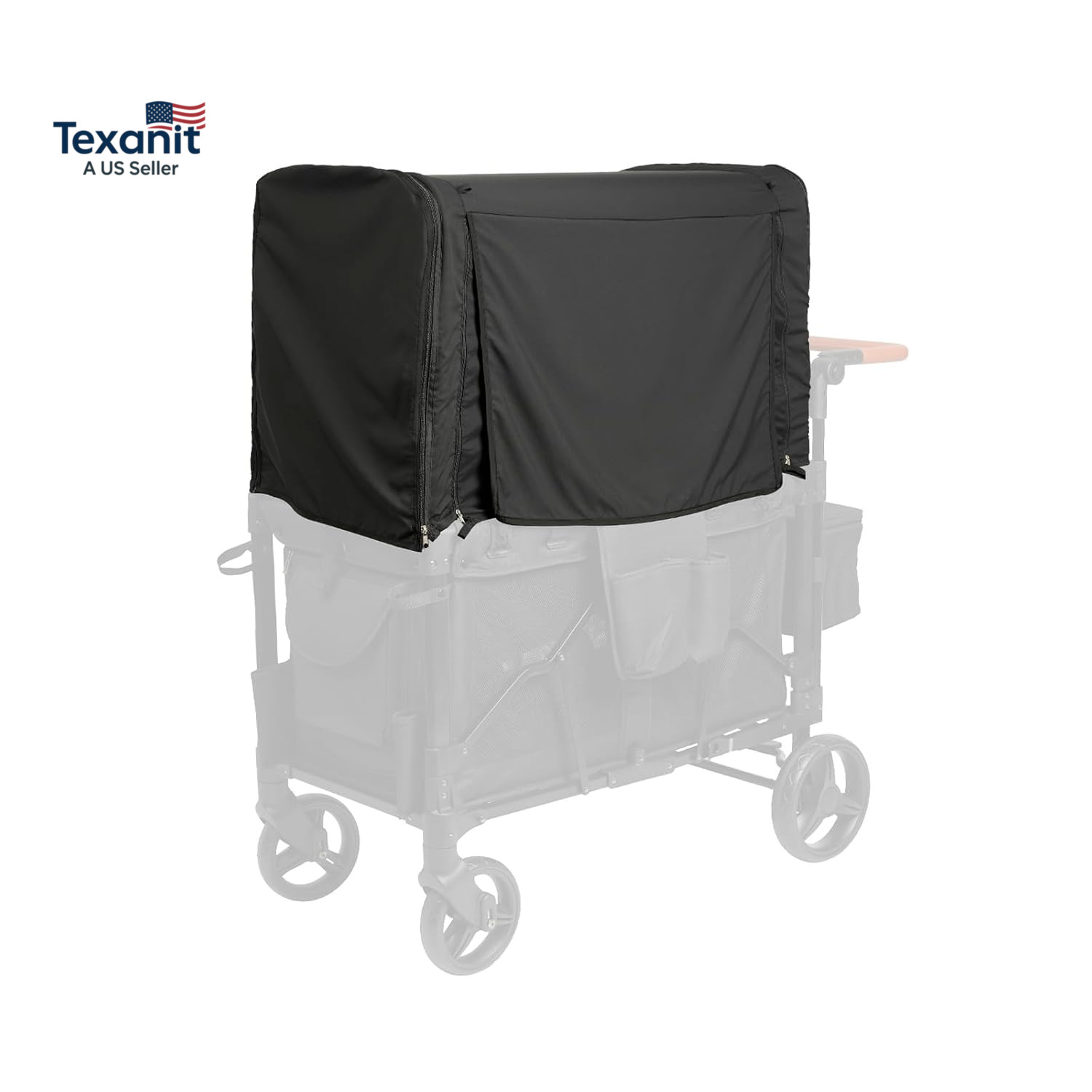 Full Coverage Wagon Canopy Customized for Wonderfold W4 Luxe Elite, Water-Resist