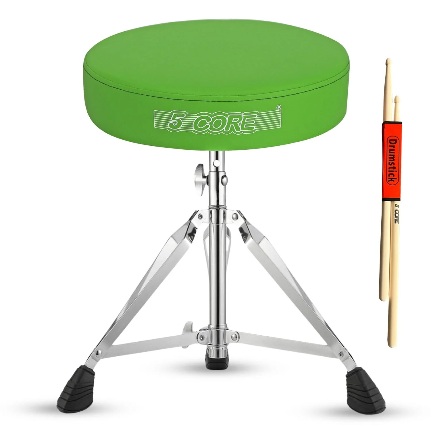 5 Core Drum Throne 3" Padded Comfortable 200Lb Capacity Drummer Stool Adjustable