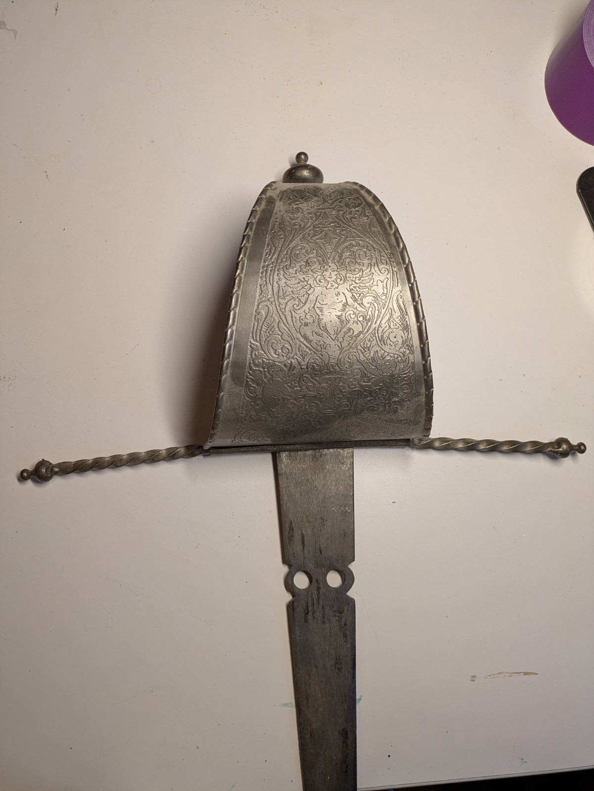 Rare Ornate Main Gauche Left Hand Dagger