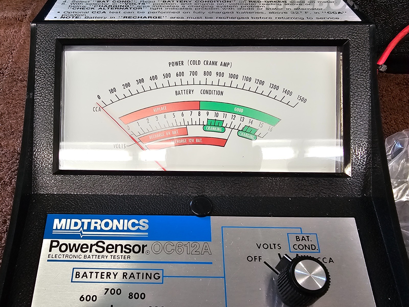 Midtronics Power Sensor Electronic Battery Tester OC612A Automotive