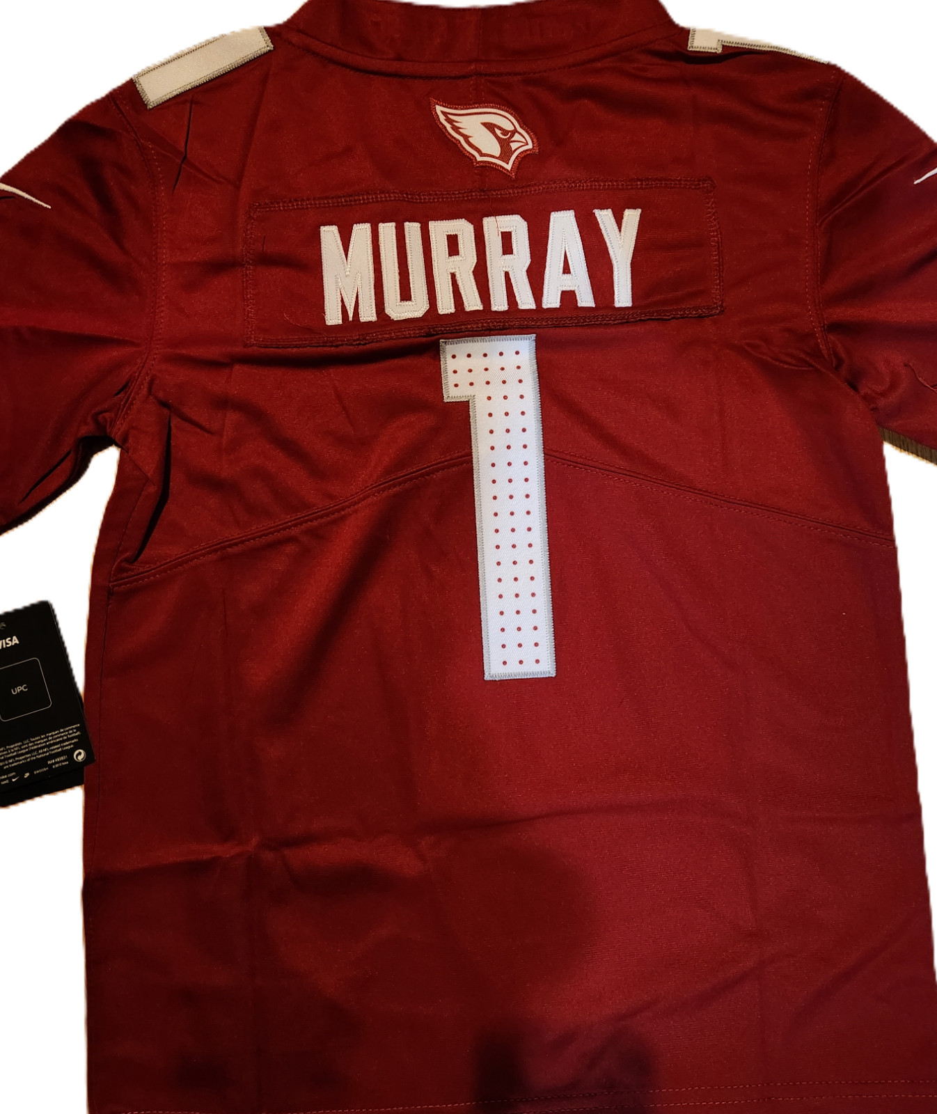 adult jersey arizona cardinals #1 kyle murray size s-3xl red stitched nwt