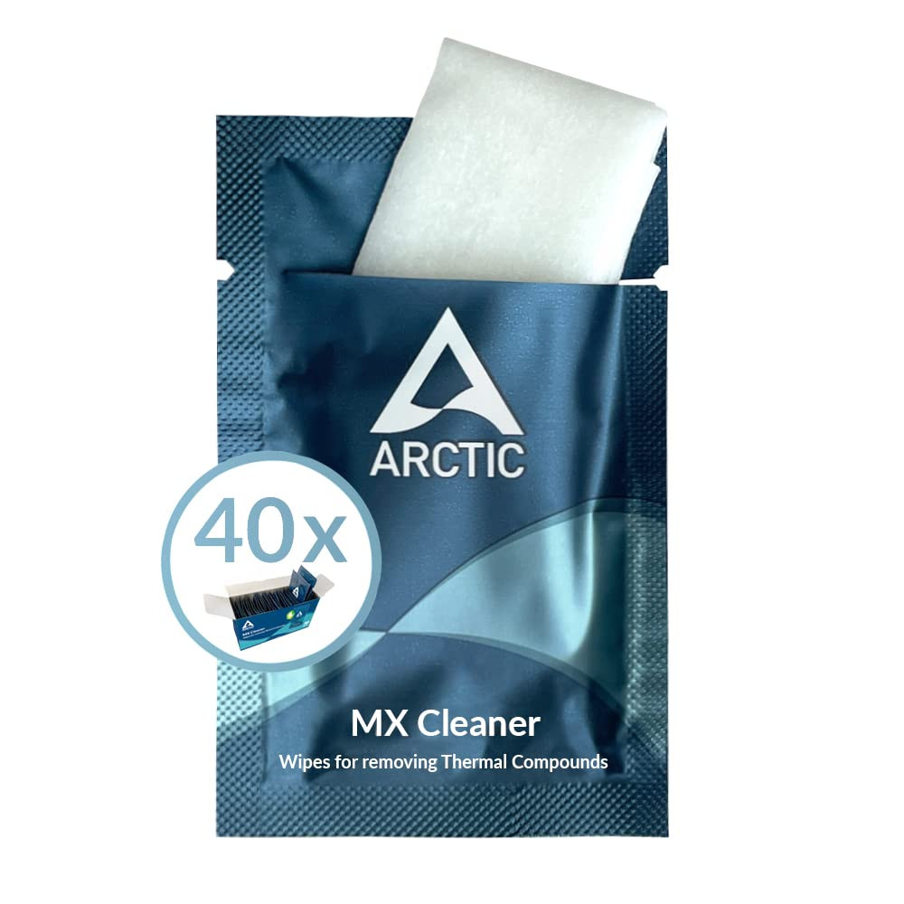 MX Cleaner (40 Pieces) - Cleaning Wipes for Removing Thermal Paste, 11.5 X 11.5