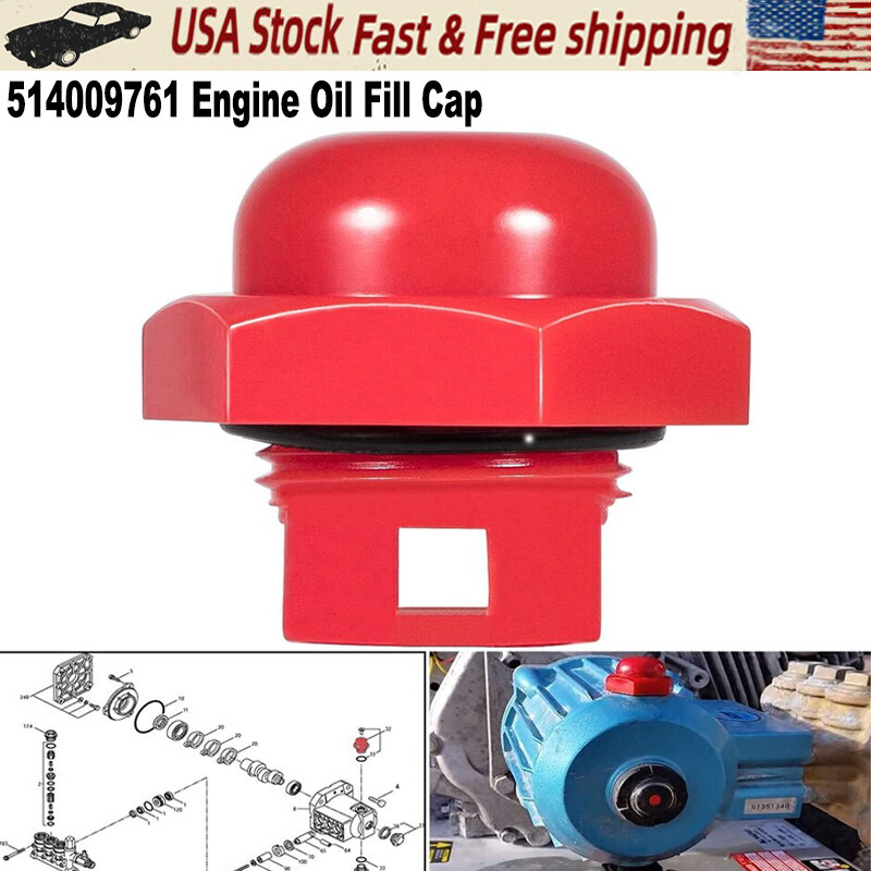 Oil Fill Cap for Dewalt Pressure Washers Replace to #OE 514009761 (Red)
