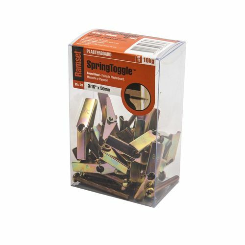 Ramset 3/16 x 50mm Round Spring Toggles - 20 Pack