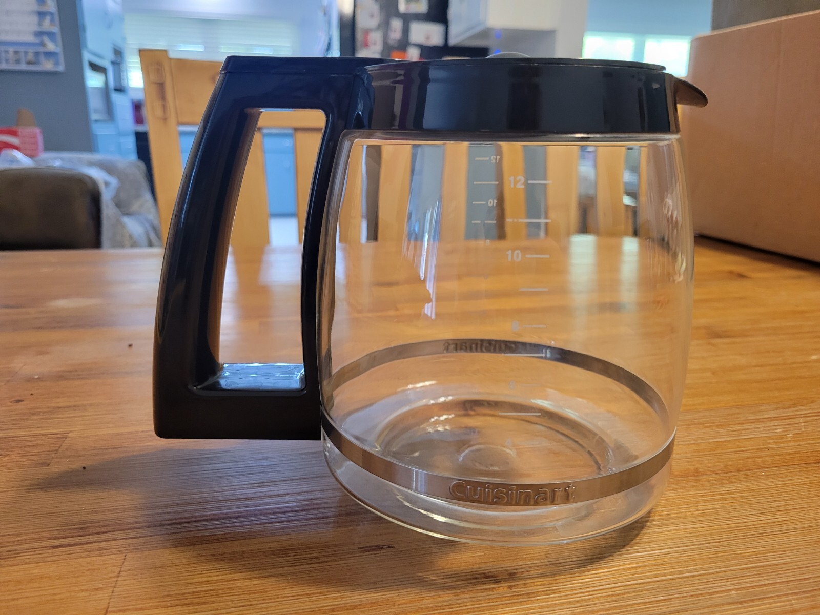Cuisinart Coffee Maker Carafe 12 Cup and Lid Replacement Part Clear Glass