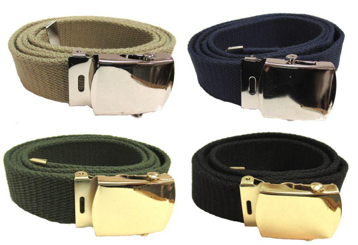 Military Web Belt with Buckle - Military Uniform Supply - CHOOSE COLOR