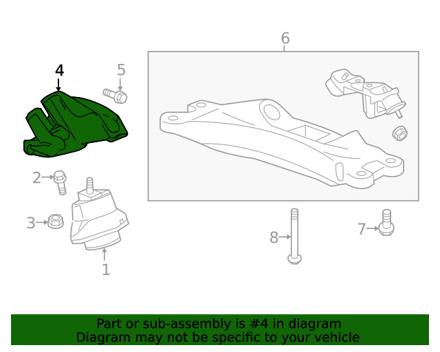 Genuine GM Passenger Side Engine Mount Bracket 84046829