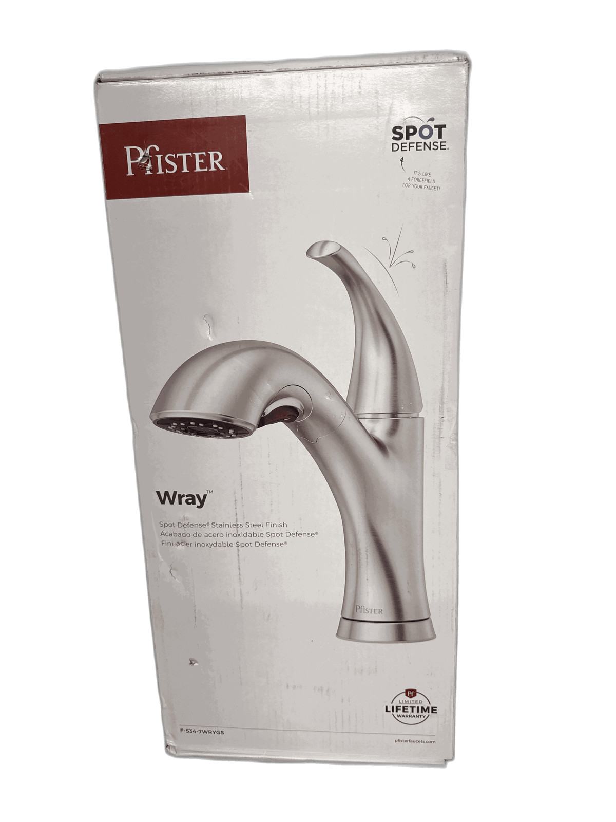 Pfister Wray Pull-Out Kitchen Faucet Spot Defense Stainless w/ Deckplate