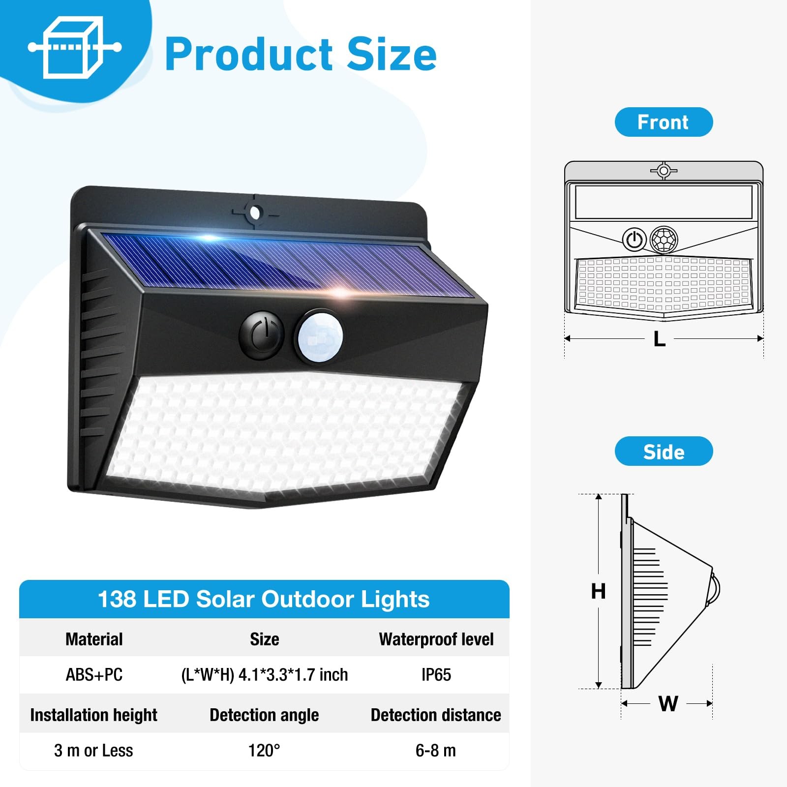 [6 Packs] Solar Lights Outdoor Motion Sensor Solar Security Lights Waterproof...