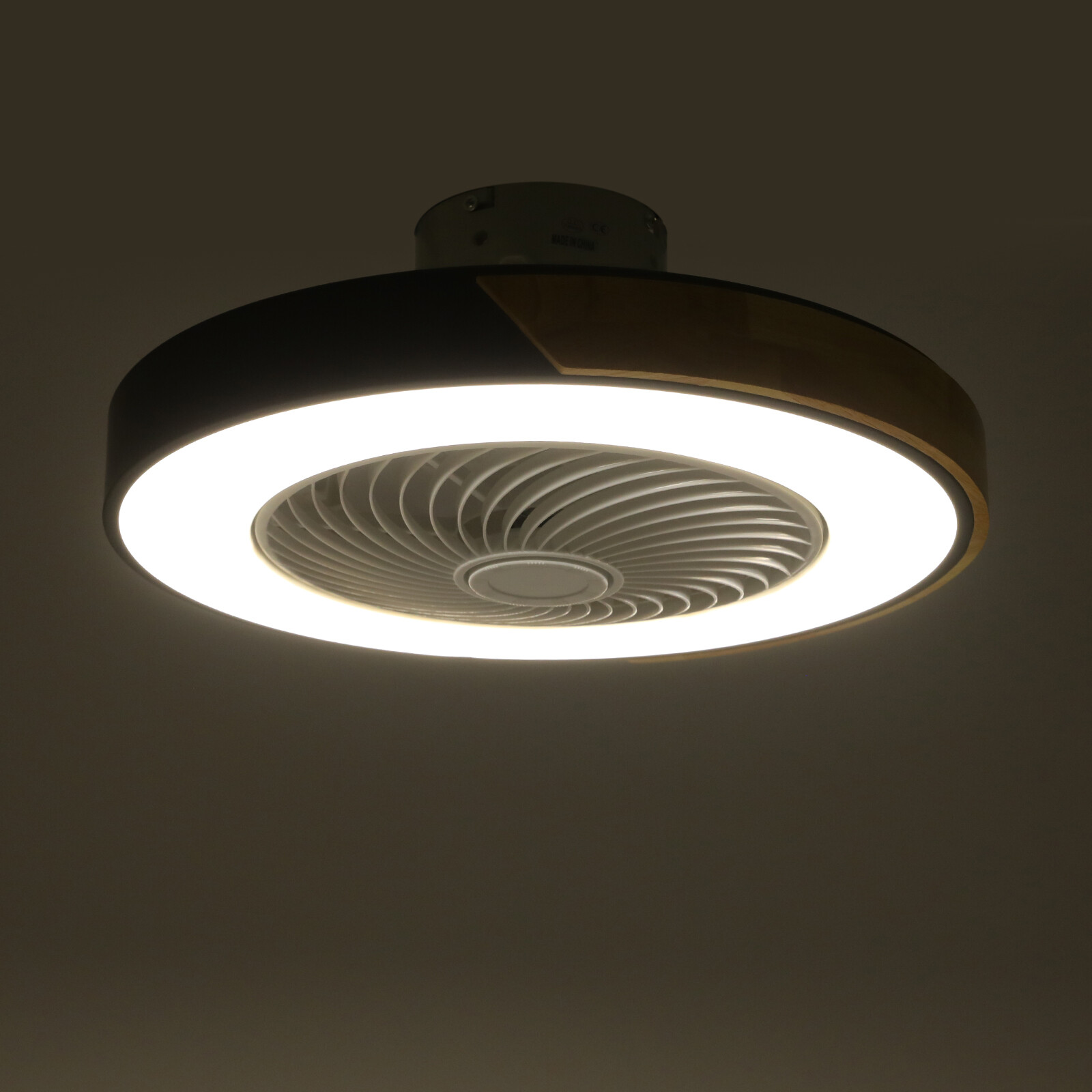 21.6" Modern Led Ceiling Fan Lights Flush Mount Light Kit With Remote Control