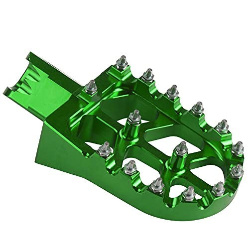 Foot Pegs Motorcycle Footpeg Footrest CNC Universal Compatible with CRF Green
