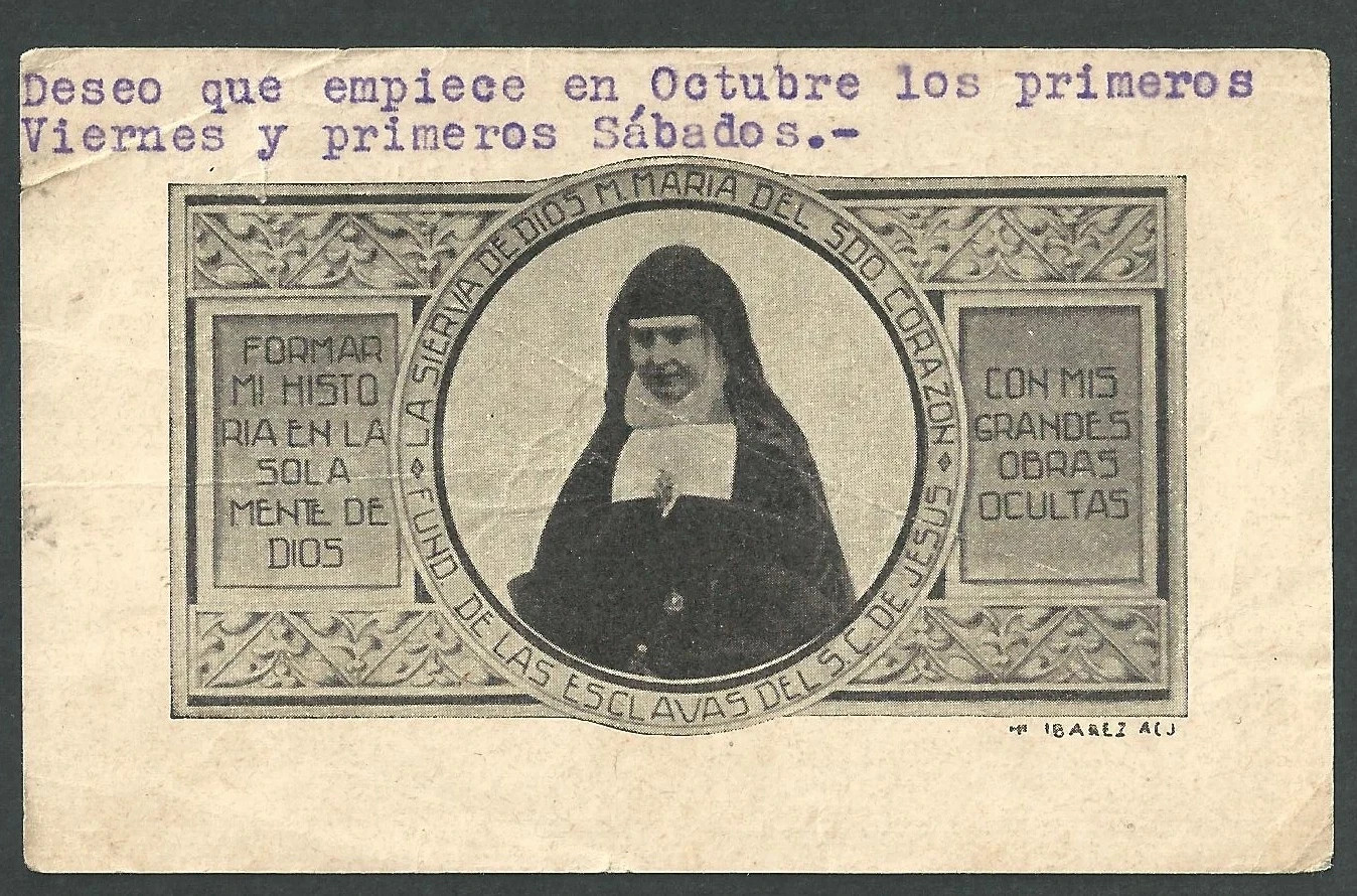 Holy card antique Venerable Sor Rafaela santino image pieuses estampa