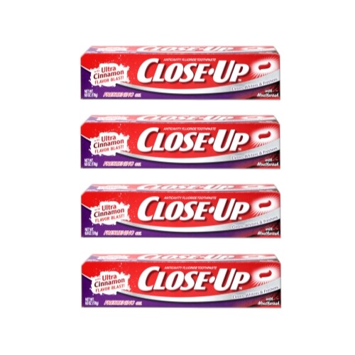 4 Pack Close Up Toothpaste Gel Freshening Red 6 Oz Each