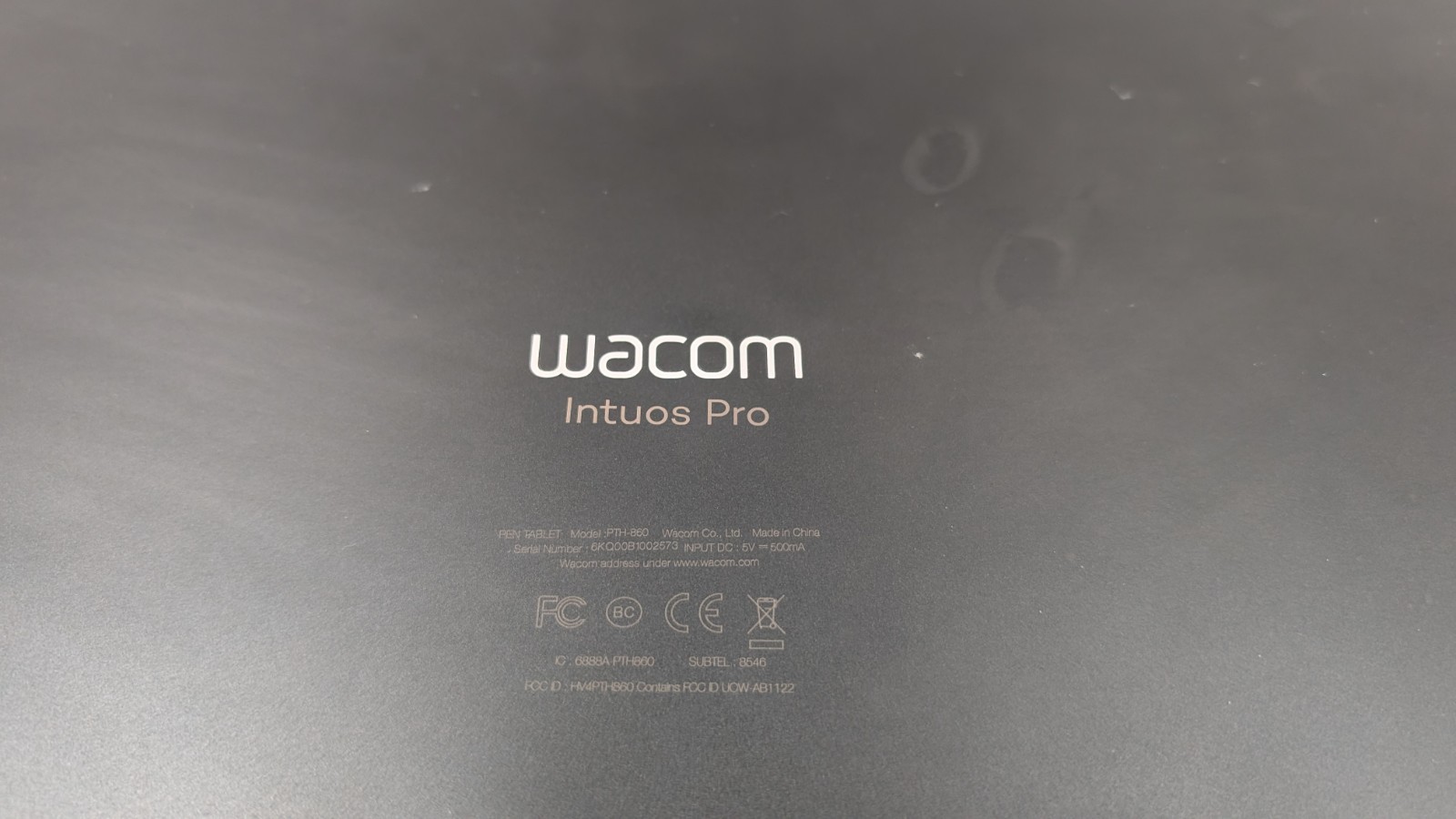 Wacom Intuos Pro Creative Pen Tablet PTH860 *AS IS* EB-20213