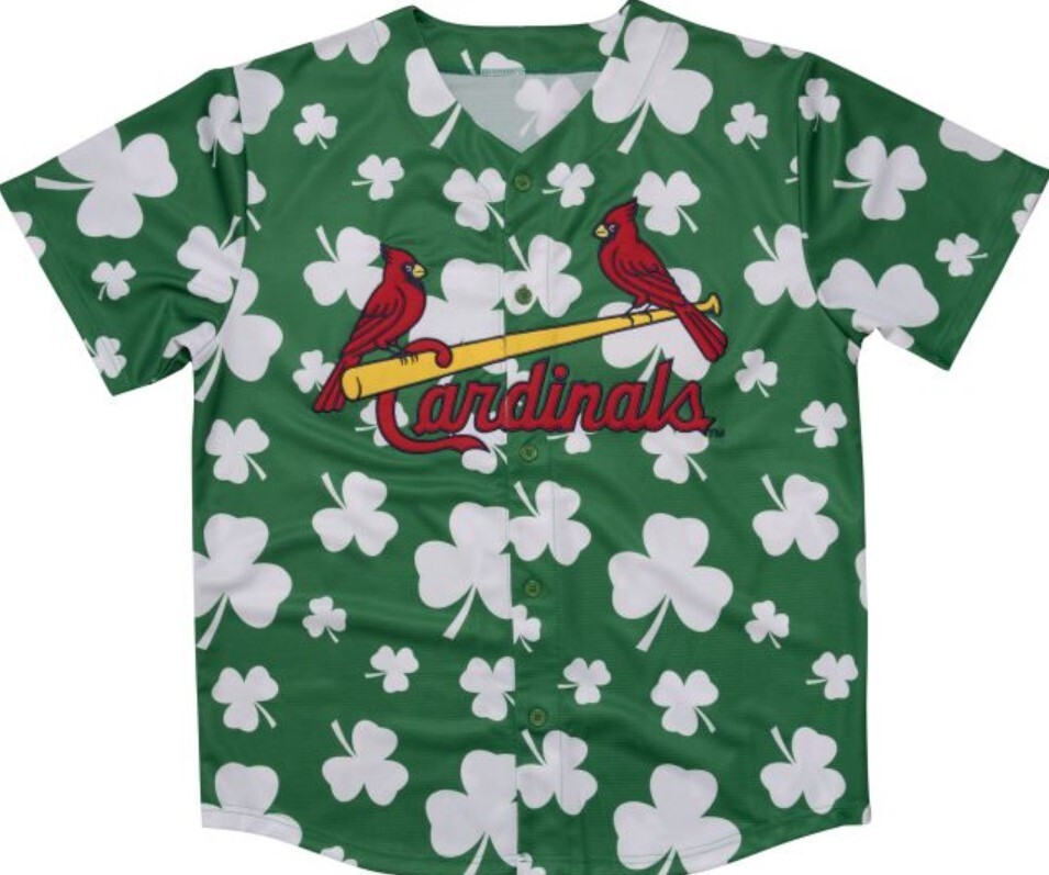 St Louis Cardinals Shamrock Jersey - St Patricks Theme 9/17/24 SGA NIB - Pk SIZE