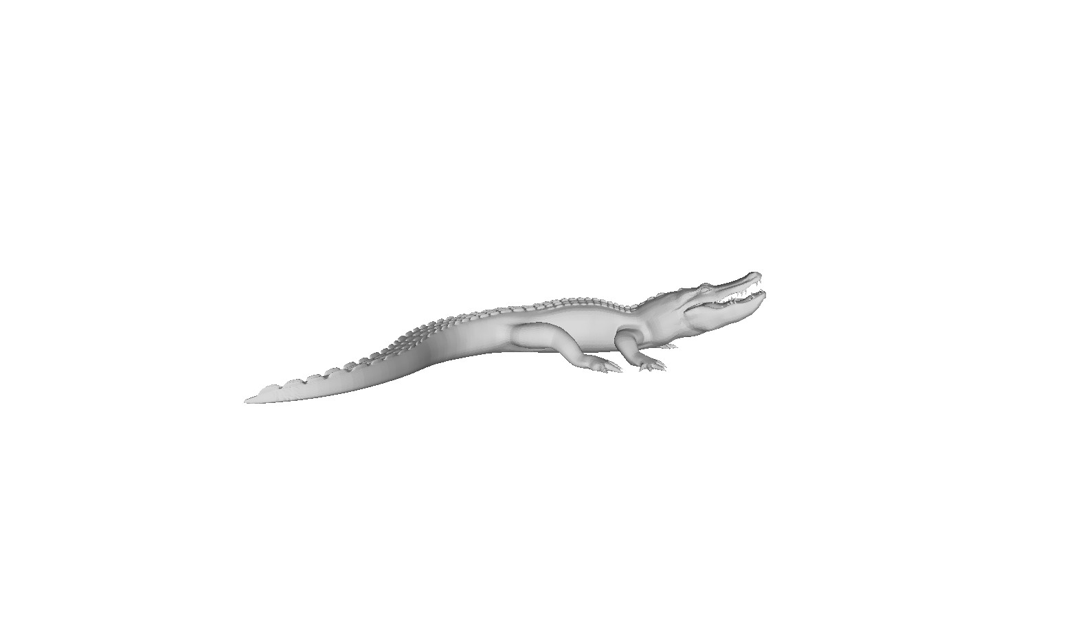 Printle Animal Alligator--Crocodile Reptile Zoo Figure for Dioramas Train Sets