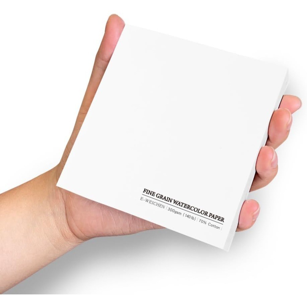 Watercolor Paper Sketchbook,3.9x3.9 Inch Mini Mixed Media
