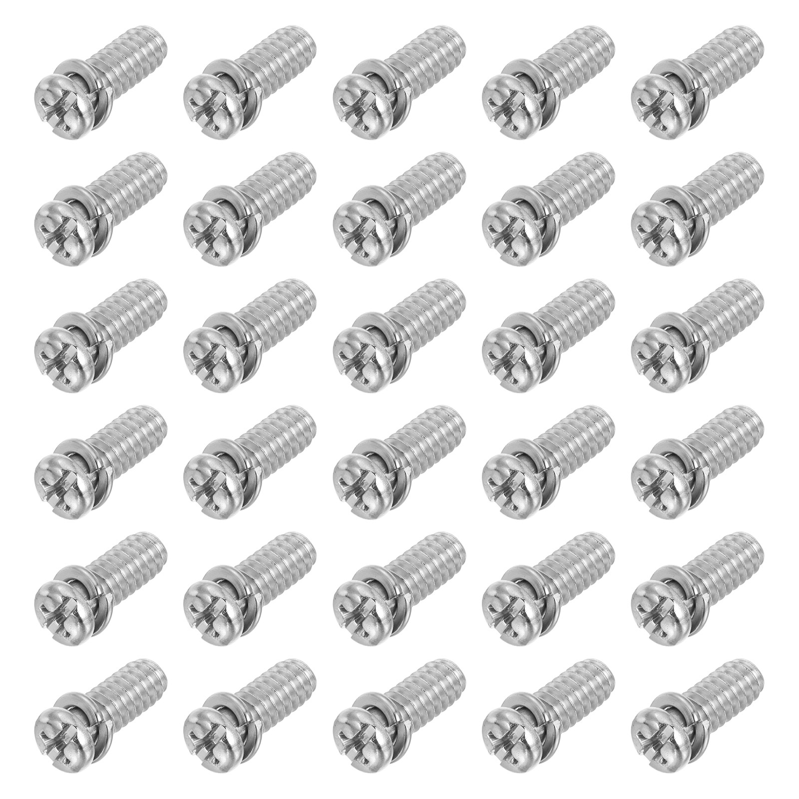 30Pcs 1/4x15 (1/4-20UNC) Ceiling Fan Blade Screws Silver