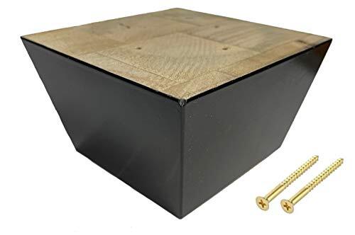 Furniture Legs Sofa Couch and Chair 3" Tall x 5" Extra Wide Wood Feet Replace...