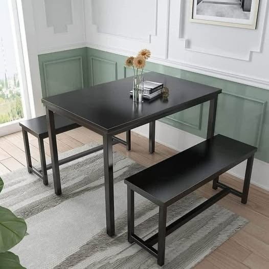 3- Piece Dining Room Table Set (Black)