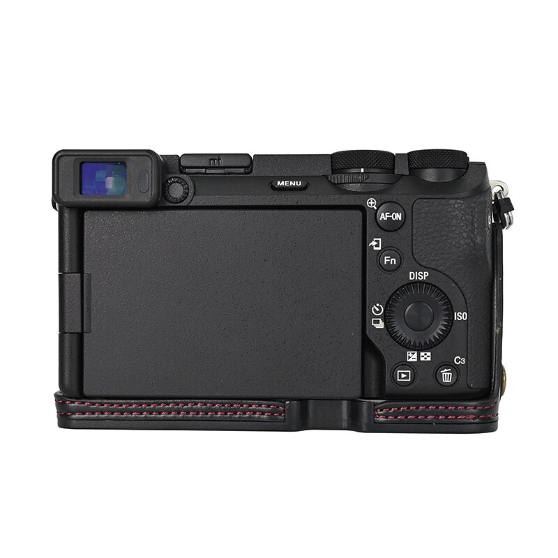 Leather Half Case for Sony A6700 Camera Protector Grip With Strap